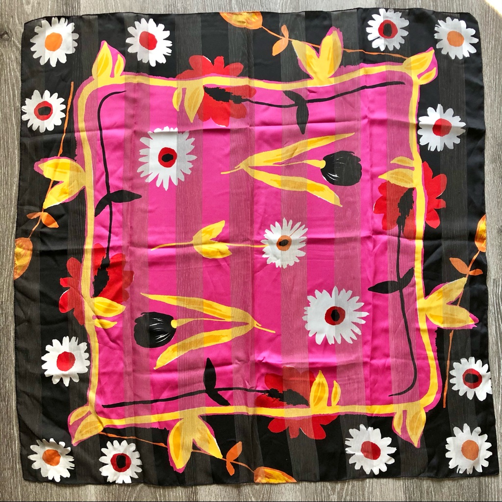 Large Silk Floral Scarf